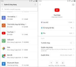 Để kiểm tra phiên bản ứng dụng YouTube bạn đang sử dụng, mở ứng dụng Settings (Cài đặt) chính của điện thoại, tìm đến phần Manage apps (Quản lý ứng dụng) và chọn YouTube
