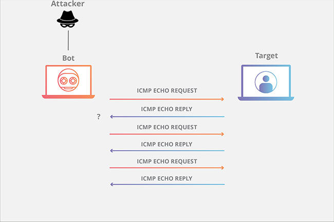 ICMP Flood là một loại tấn công Volumetric DDoS Attack